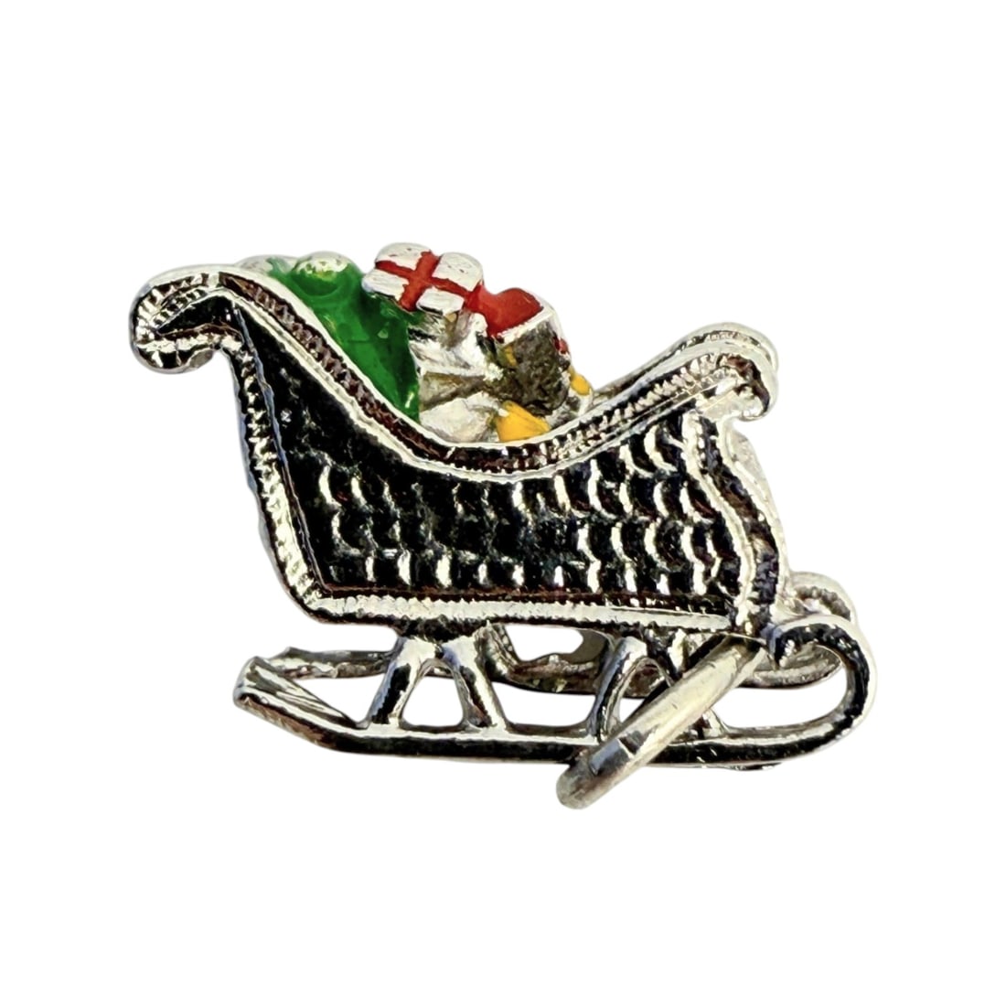 Sterling Santa Sleigh With Presents Charm 4g: Sterling Santa Sleigh with Presents Charm 4g