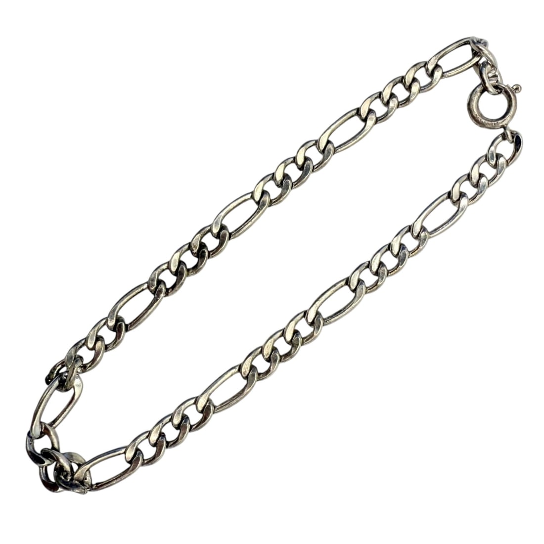 Sterling Figaro Chain Bracelet 5.5g (1 of 3)