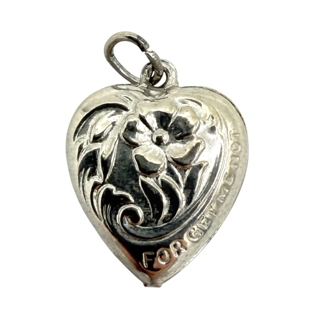 Sterling Forget Me Not Heart Pendant Charm 1.2g (1 of 4)