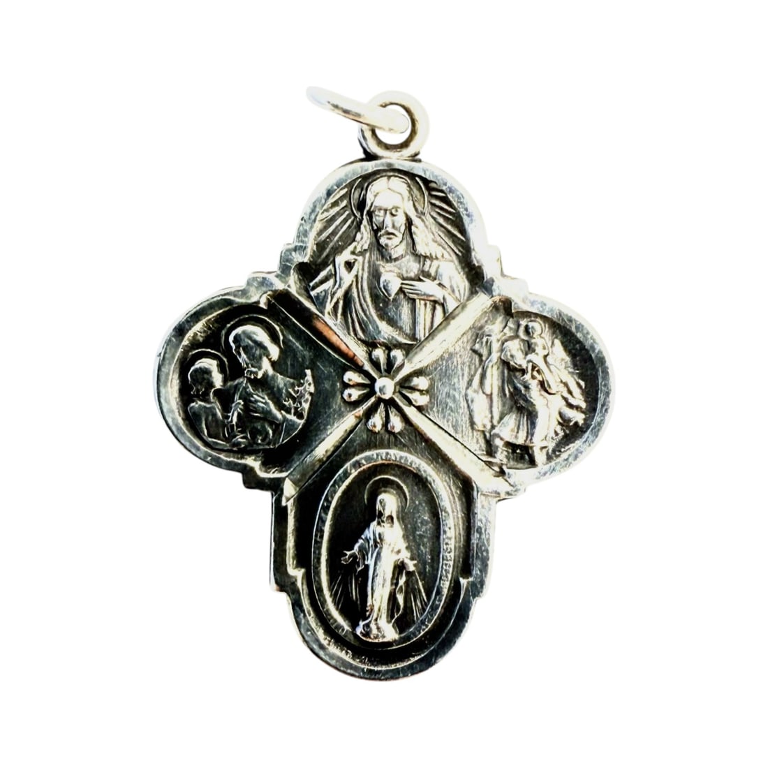 Sterling Religious 4 Way Cross Pendant 2.8g: Sterling Religious 4 way Cross Pendant 2.8g