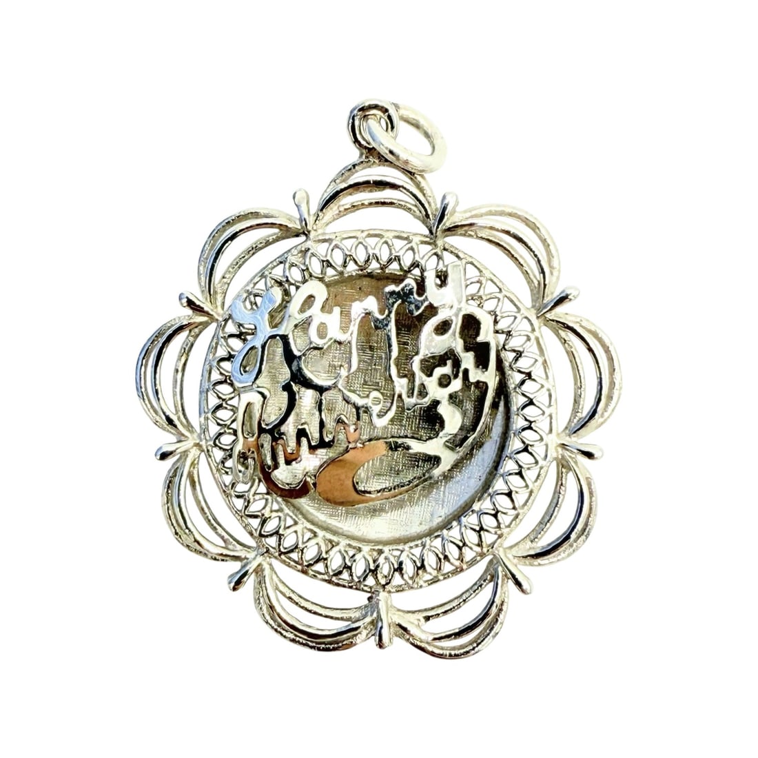 Sterling Happy Anniversary Pendant 5g (1 of 3)