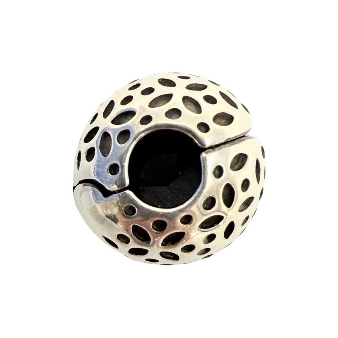 Sterling Lace Pattern Clip Charm 2.7g: Sterling Lace Pattern Clip Charm 2.7g