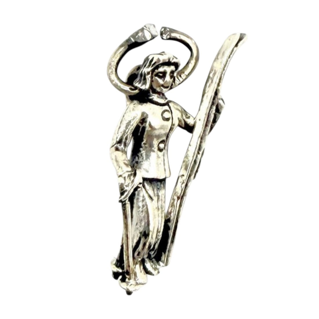 Sterling Skier Charm 1.9g: Sterling Skier Charm 1.9g