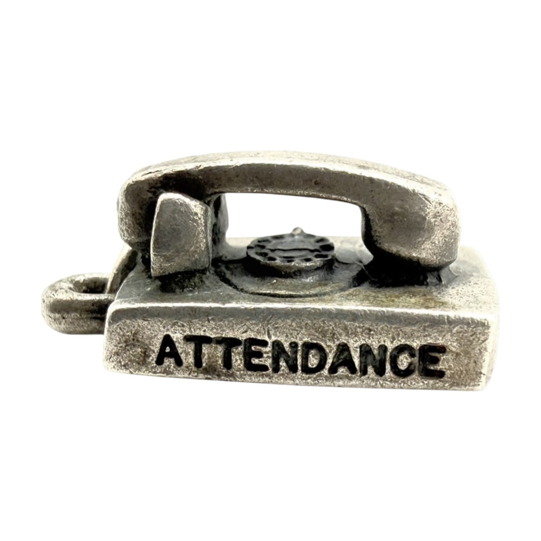 Signed Sterling Rotary Phone Attendance Charm 4.1g: L.G.B. Signed Sterling rotary Phone Attendance Charm 4.1g