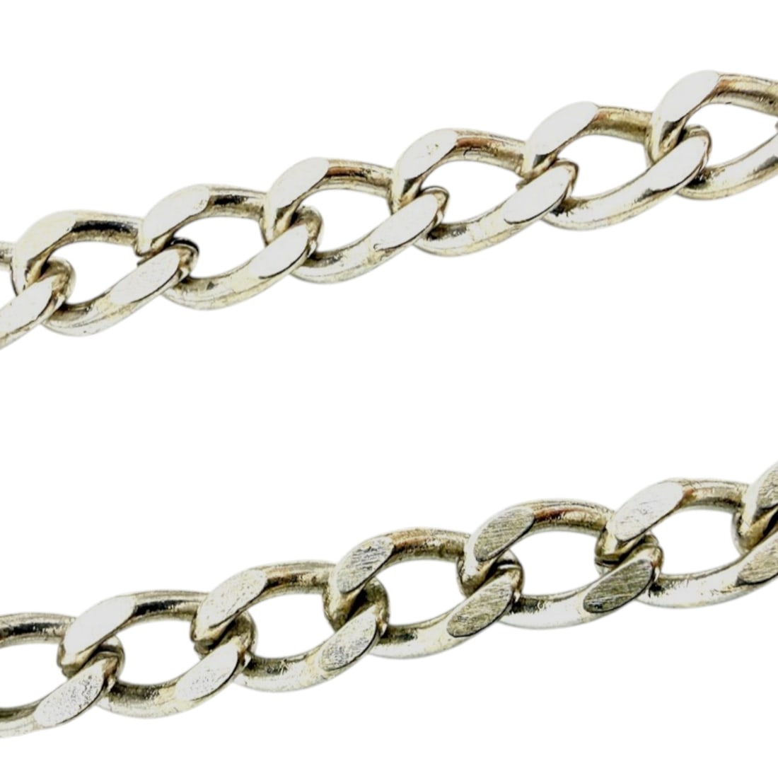 Sterling Chunky Pressed Curb Chain Bracelet 7.1g (1 of 4)