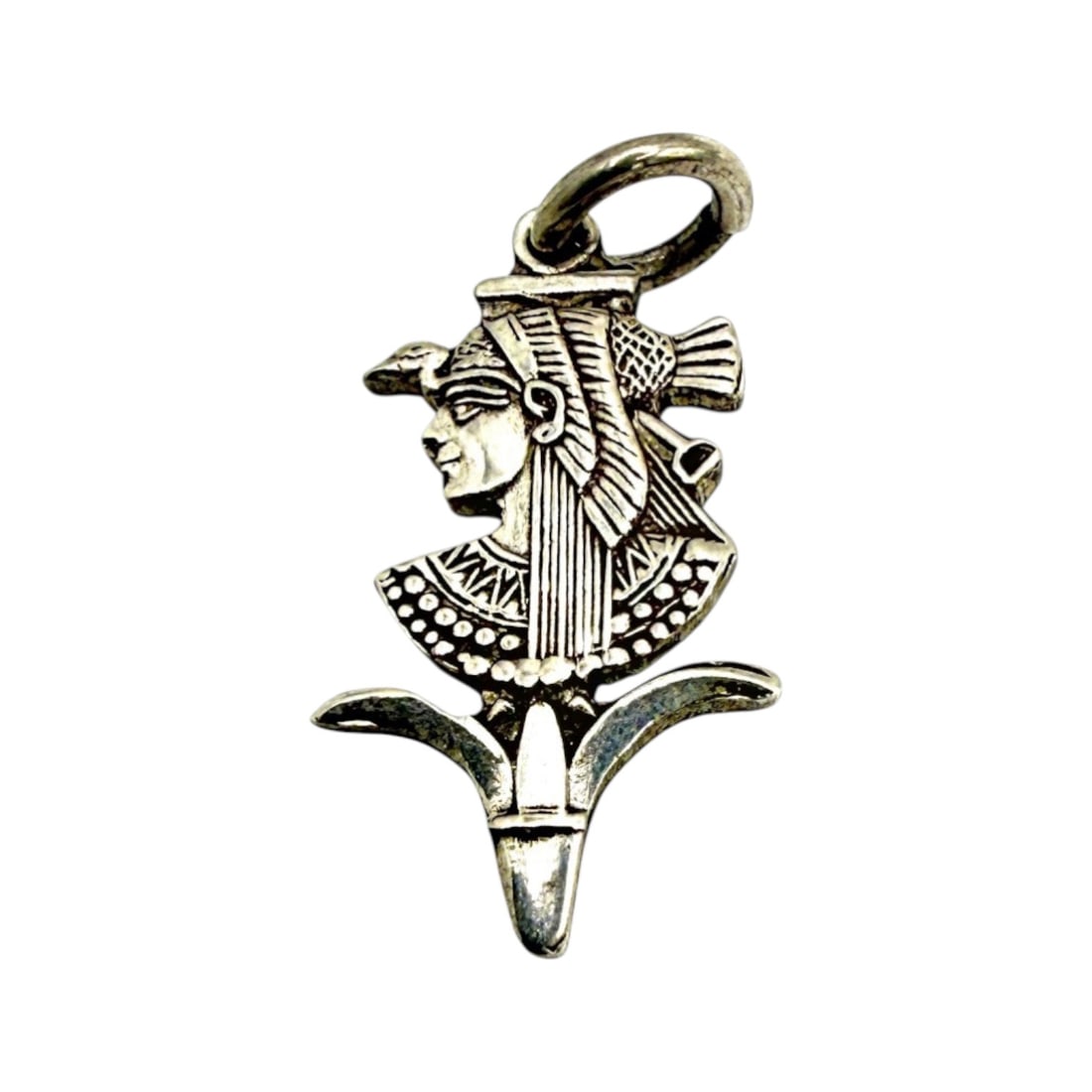 Sterling Egyptian Pharaoh Head Pendant 3.1g: Sterling Egyptian Pharaoh Head Pendant 3.1g