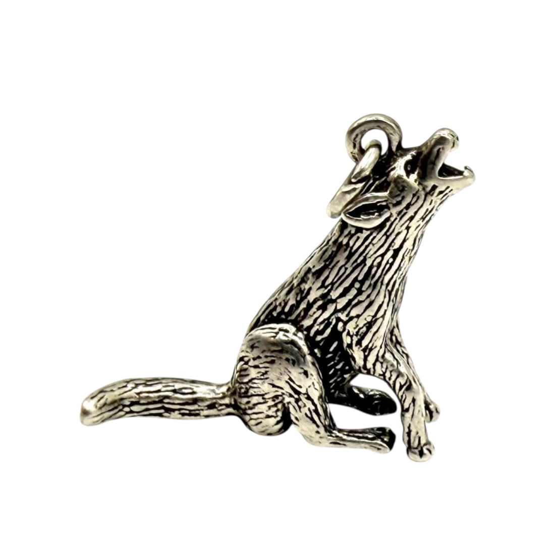 Sterling Howling Wolf Charm 7.8g (1 of 4)