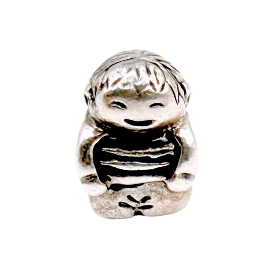 Sterling Little Boy Bead Charm 3.8g: Sterling Little Boy Bead Charm 3.8g