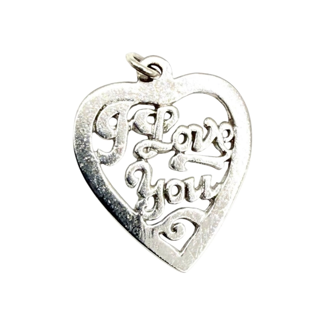Sterling I Love You Heart Pendant Charm 2.6g (1 of 3)
