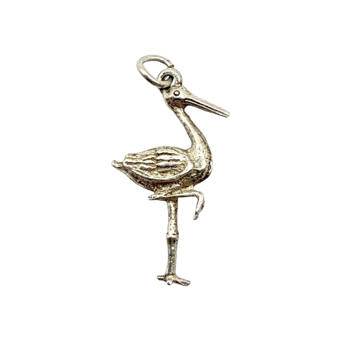 Sterling Stork Charm 1.5g: Sterling Stork Charm 1.5g