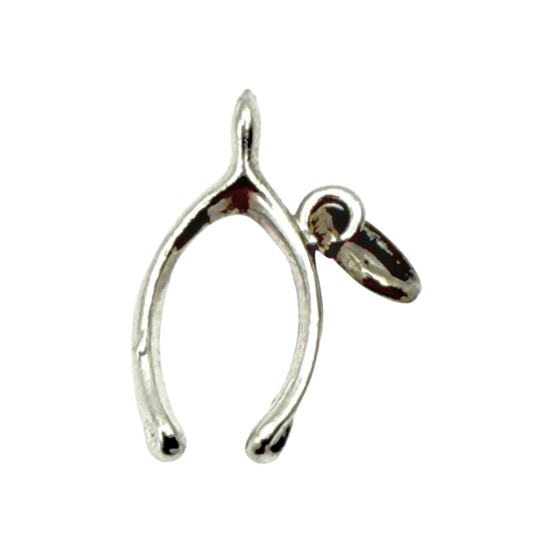 Sterling Wishbone Charm .8g: Sterling Wishbone Charm .8g