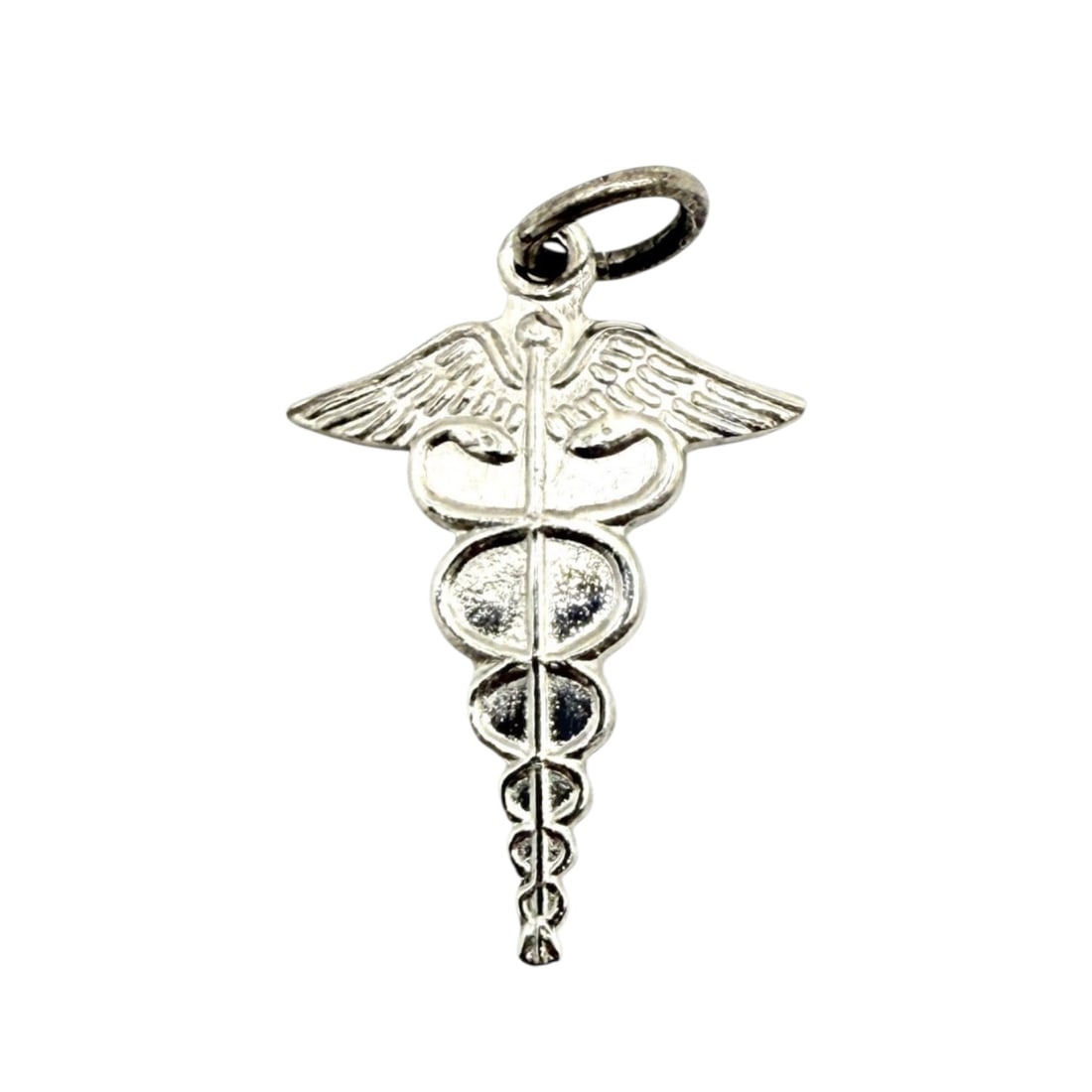 Sterling Caduceus Charm 1.2g: Sterling Caduceus Charm 1.2g