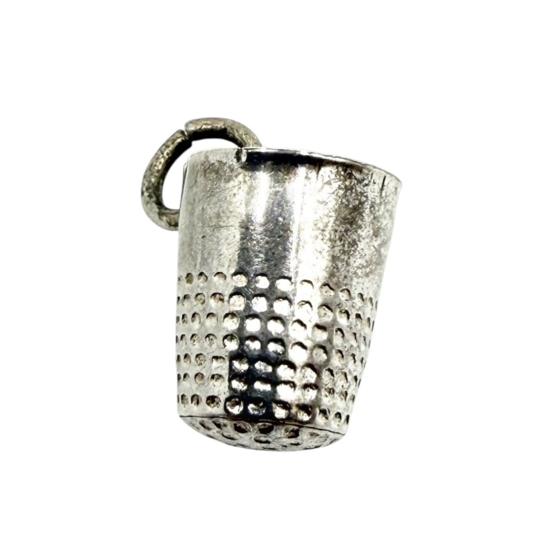 Sterling Thimble Charm .8g: Sterling Thimble Charm .8g