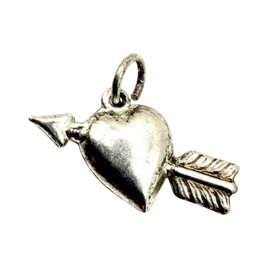 Sterling Heart With Arrow Charm .6g (1 of 3)