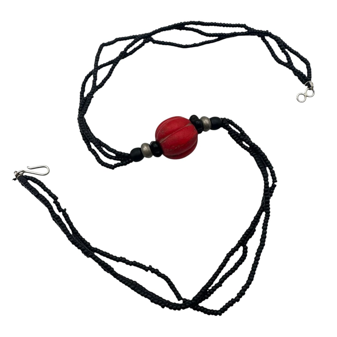 Sterling Silver Bead Necklace 16.2g: Sterling Silver Bead Necklace 16.2g