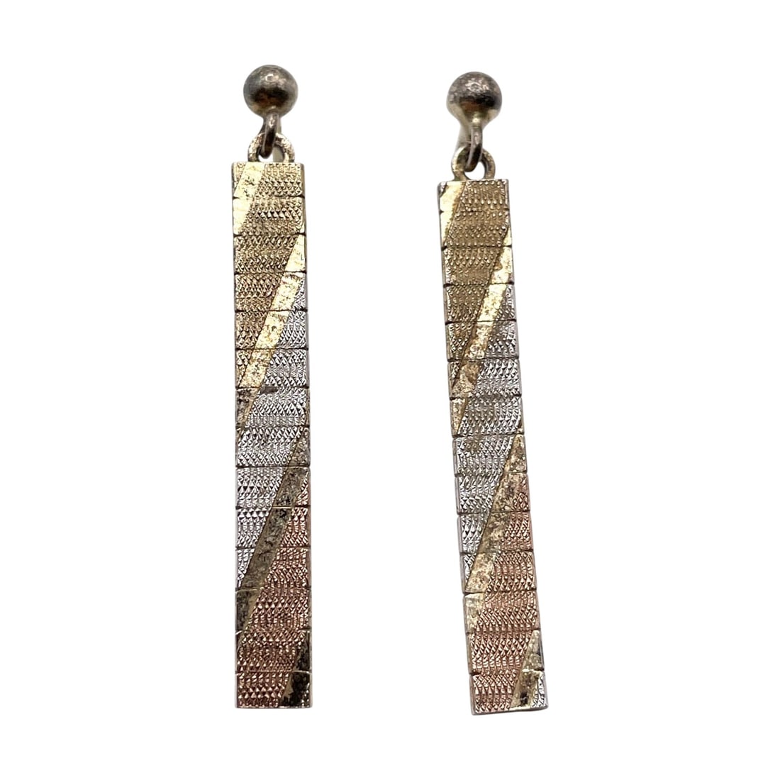 Gold Over Sterling Mesh Earrings 3g (1 of 3)