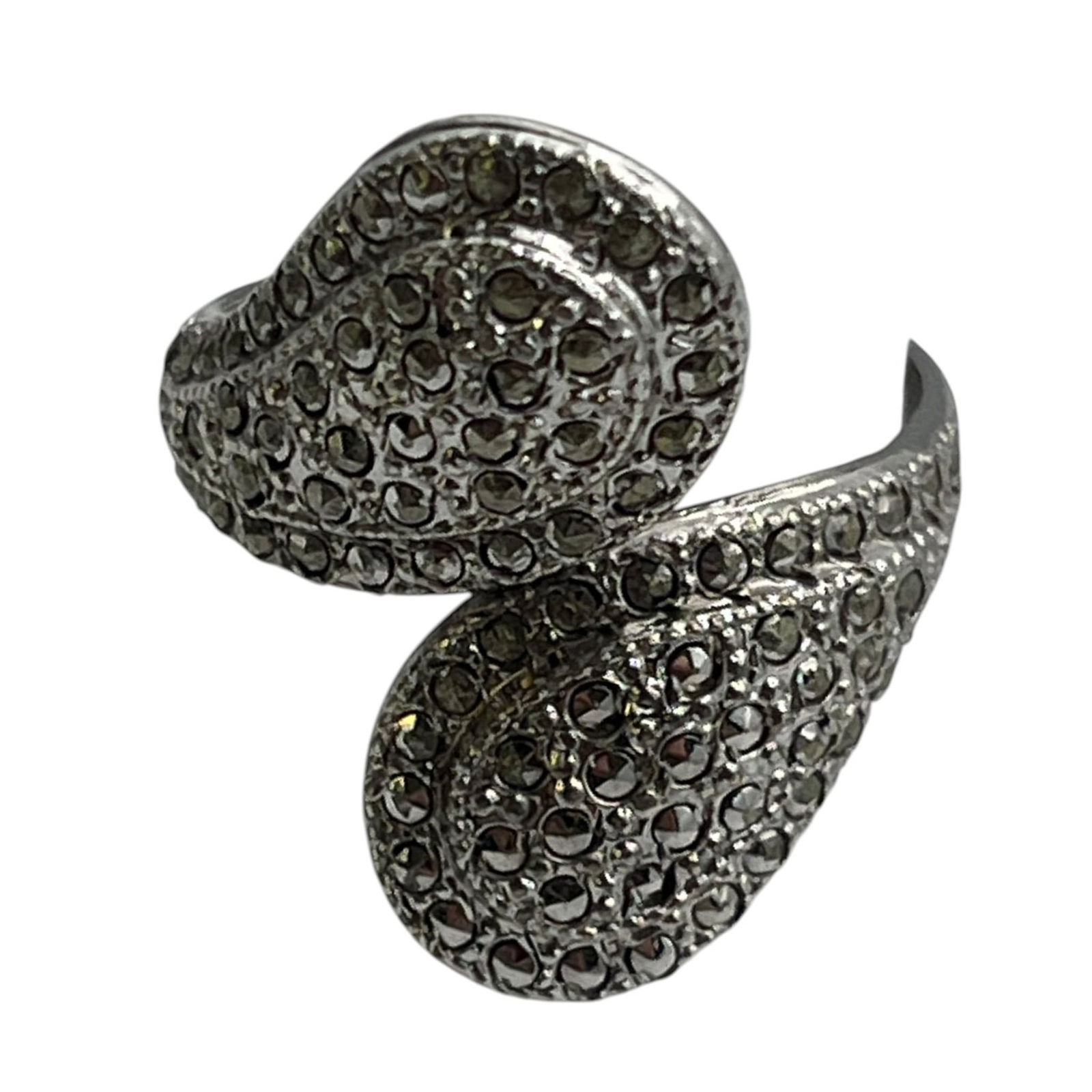 Marcasite Sterling Ring Size 6.5, 4.36g: Marcasite Sterling Ring 4.36g Size 6.5