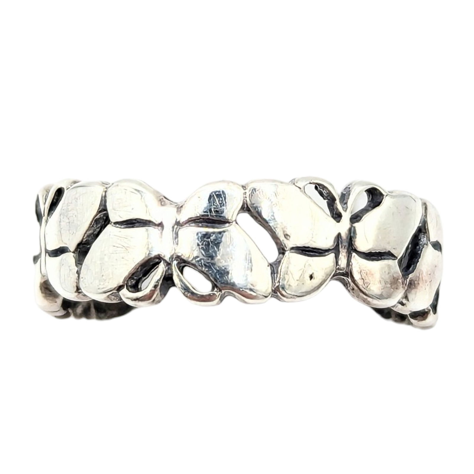 Sterling Butterfly, Open Ring Size 4, 2.2g (1 of 4)