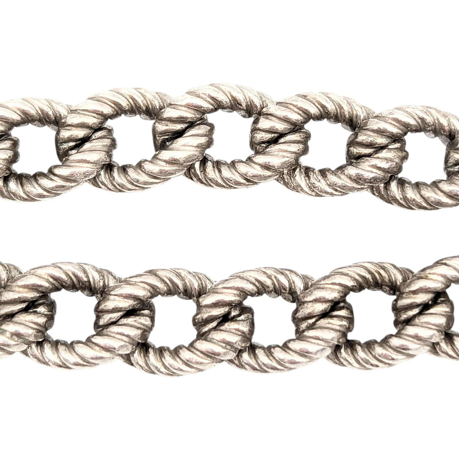 Sterling Large Curb Chain Bracelet 17.9g (1 of 4)