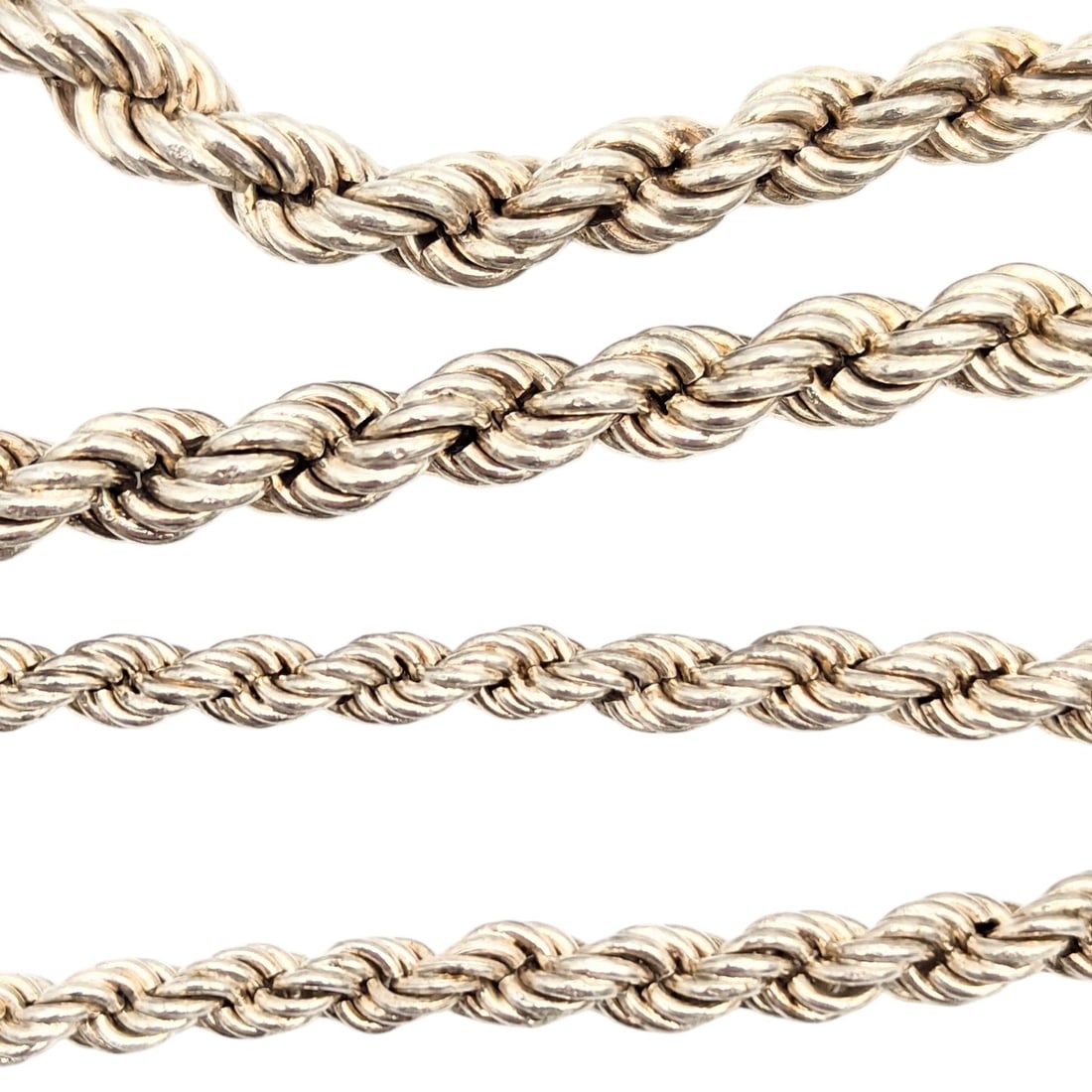 Sterling Rope Chain, Large To Small Twist, Necklace 37g (1 of 4)