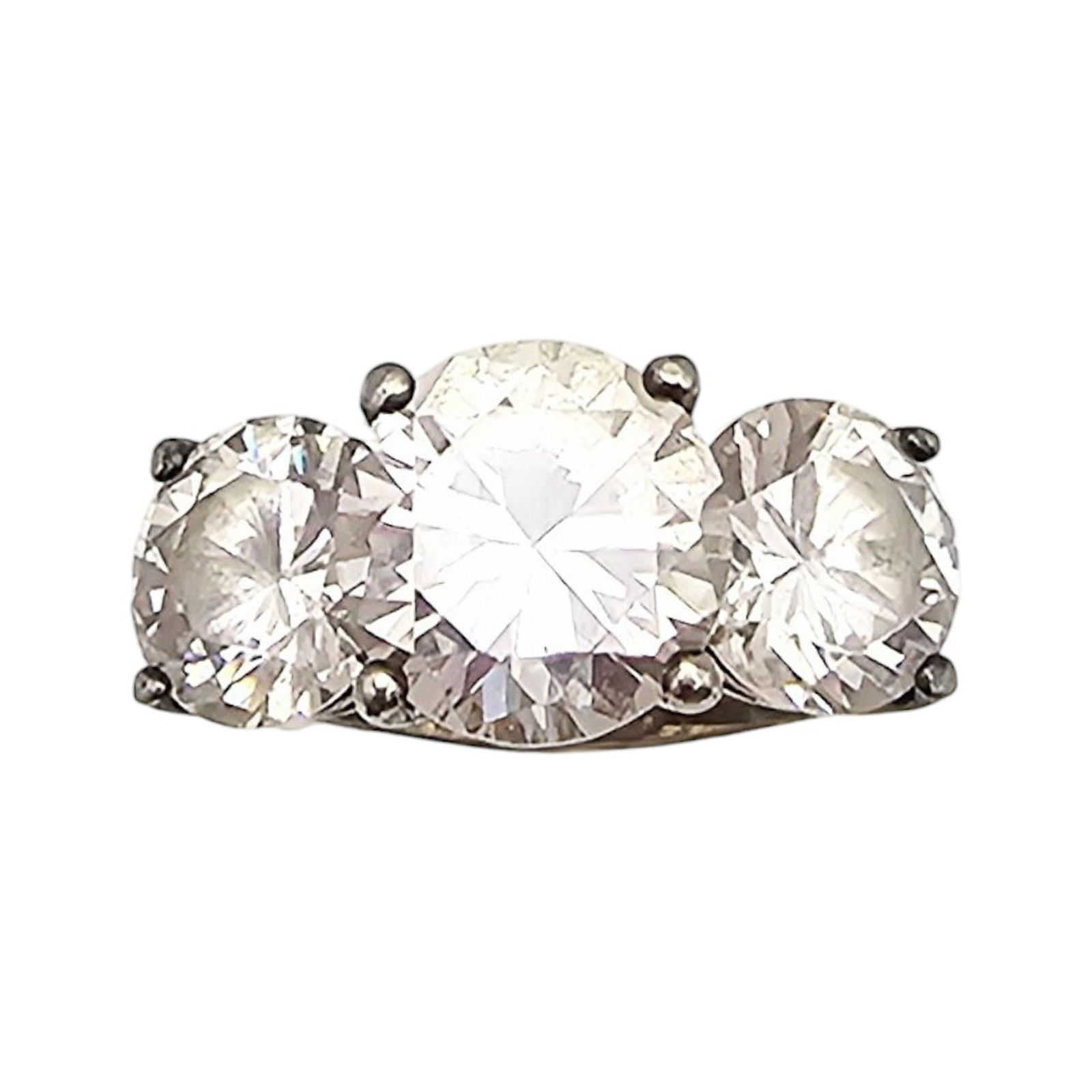 Rhinestone Sterling Silver Cocktail Ring Size 6.75 7.5g: Rhinestone Sterling Silver Cocktail Ring Size 6.75 7.5 G