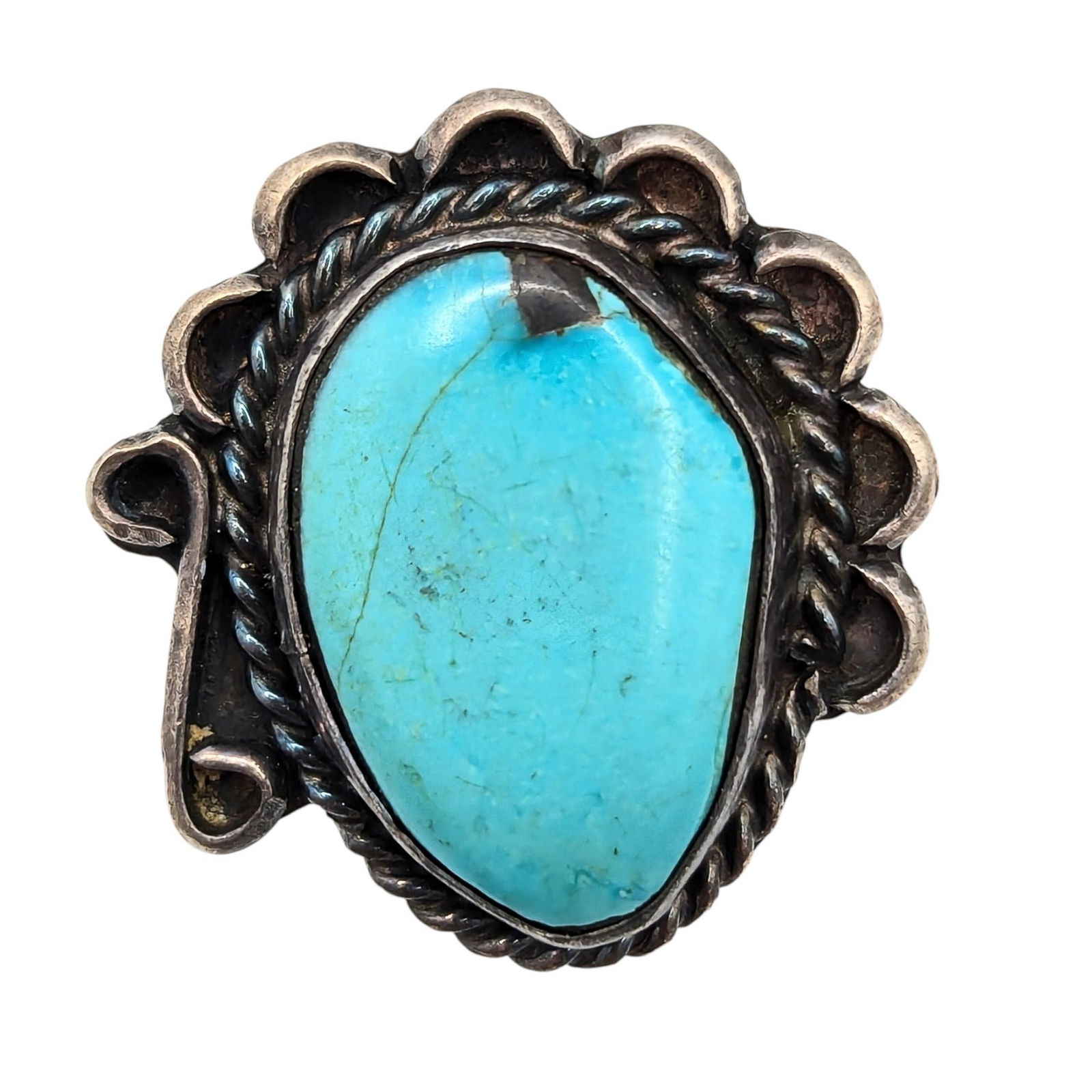 Sterling Native, Turquoise, Ring Size 6.75, 7.6g (1 of 3)