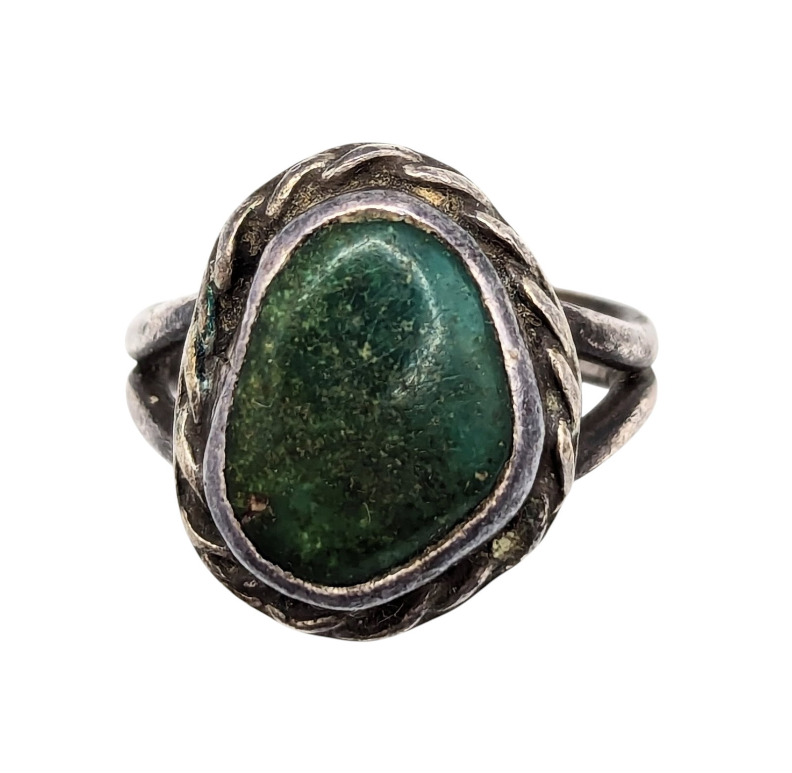 Native Sterling Green Turquoise, Ring Size 3.5g, 4.2g (1 of 3)