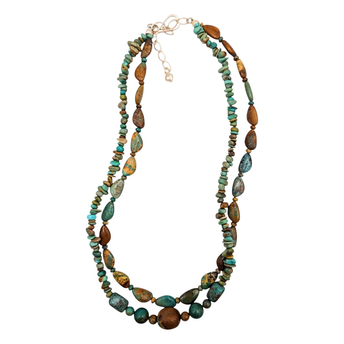 Jay King Sterling Turquoise, Two Strand Necklace 48.4g (1 of 4)