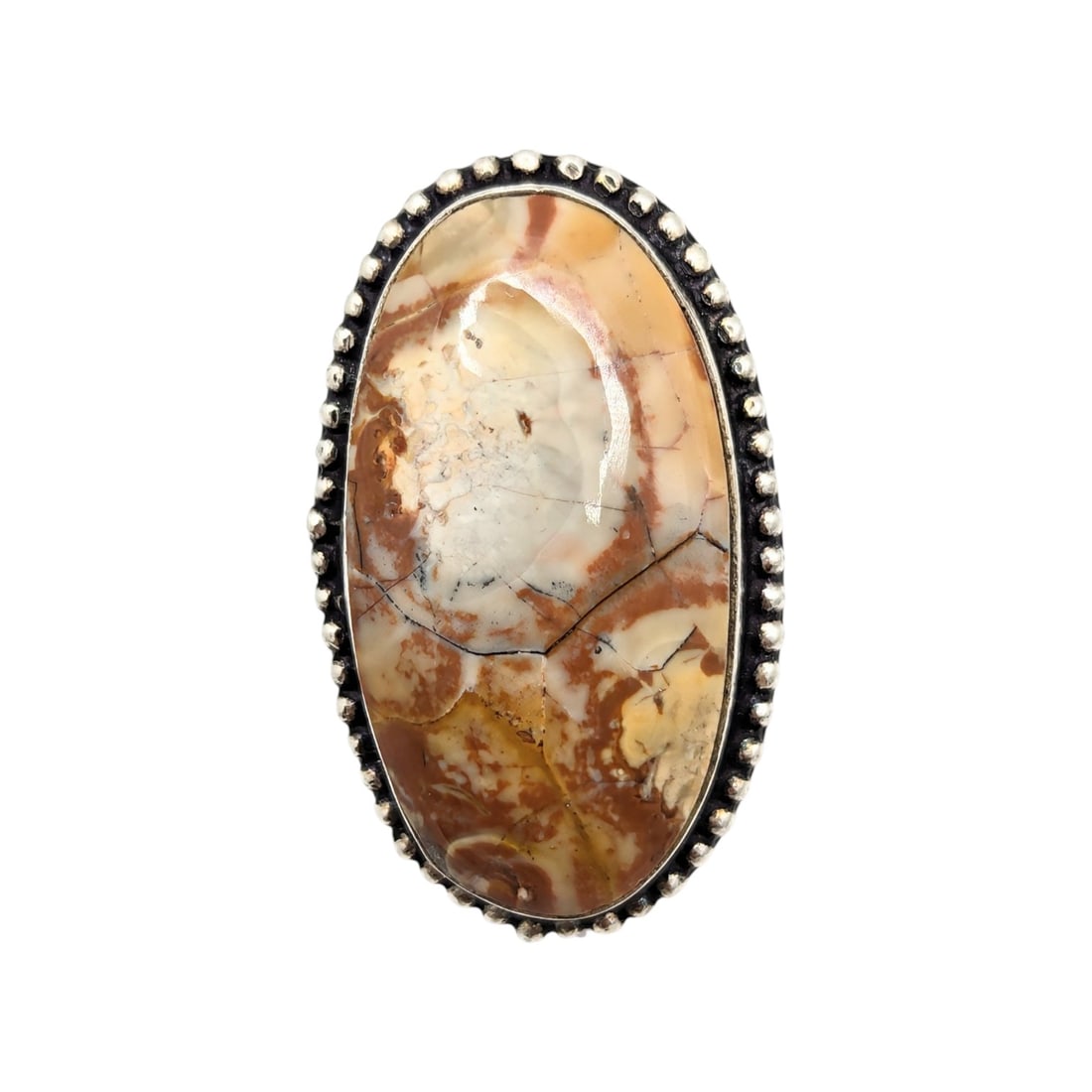Maligano Sterling Jasper, Ring Size 5.25, 10.7g (1 of 3)