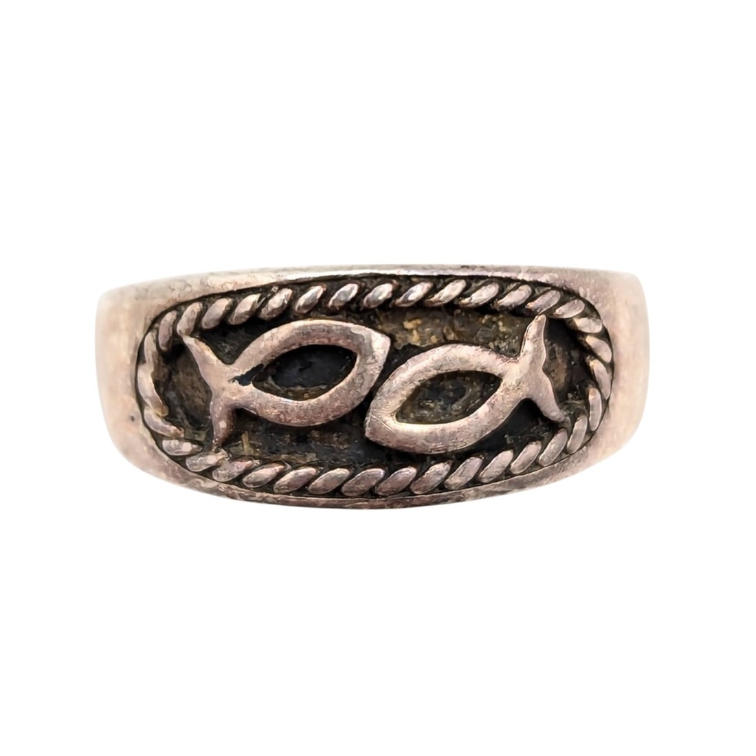 Sterling 2 Fish Ring Size 9.75, 4.9g: Sterling 2 Fish Ring Size 9.75 4.9g