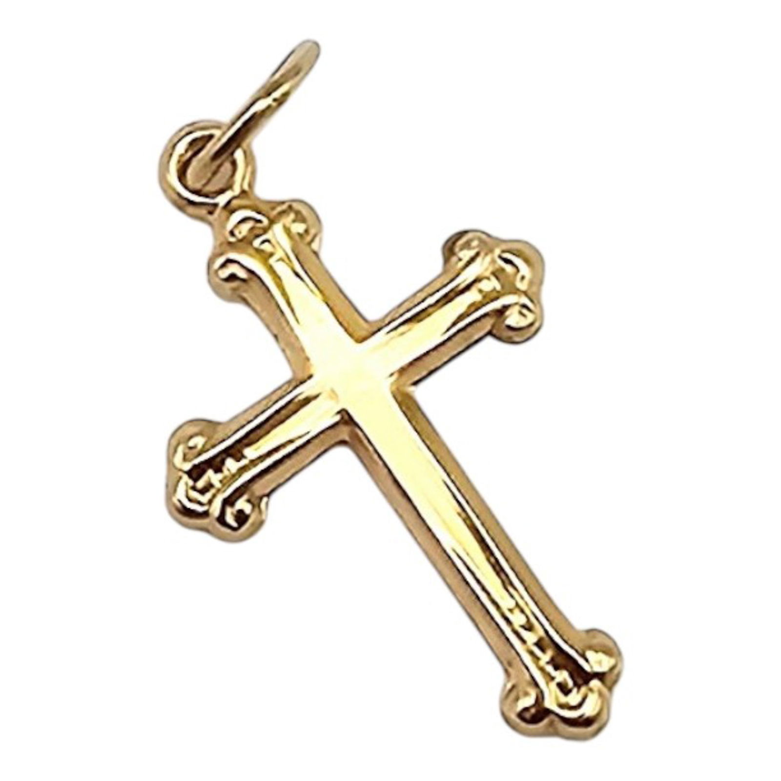 H 14K Gold Cross Pendant 0.7 G (1 of 3)