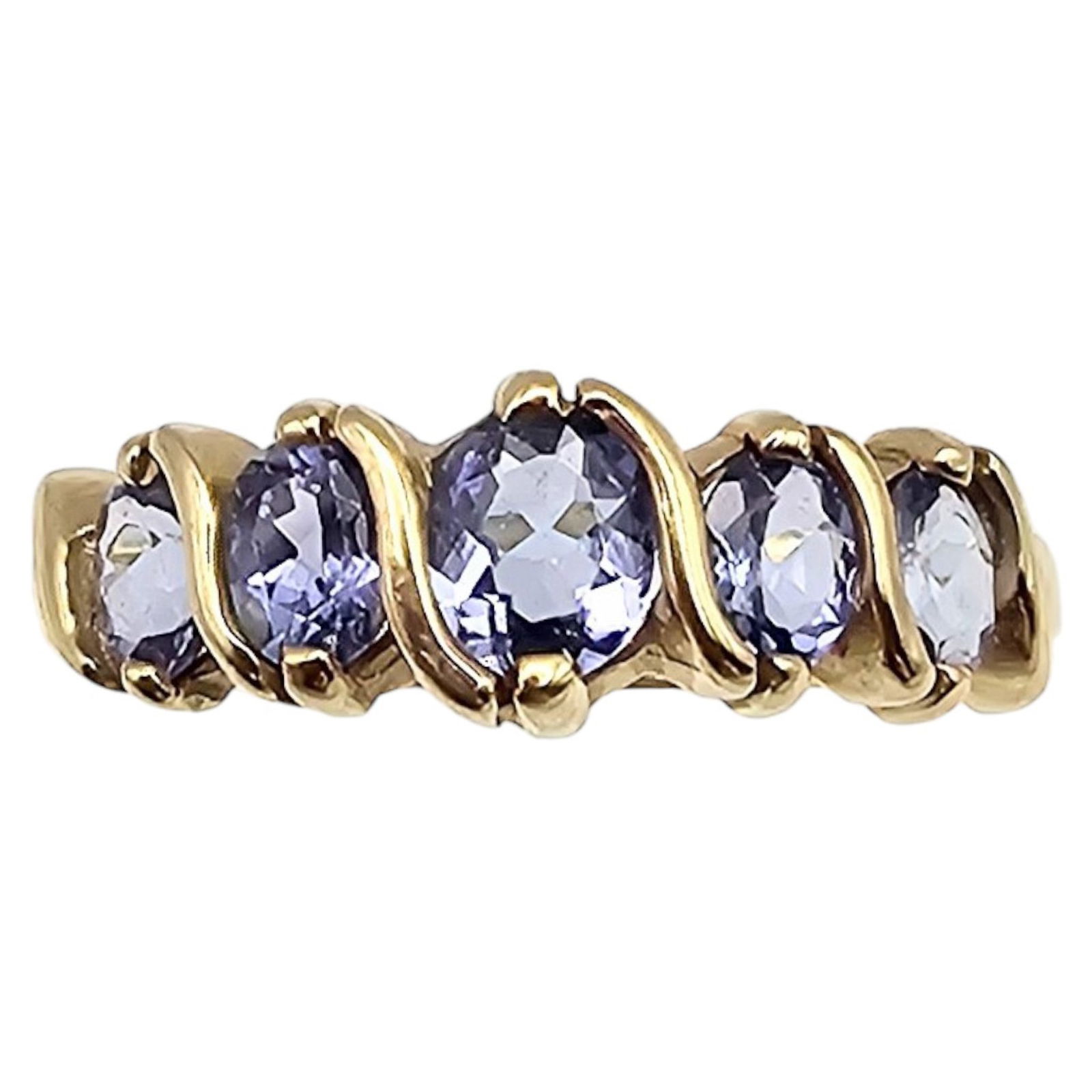 RL 10K Gold Tanzanite Cocktail Ring Size 6.75, 2g (1 of 4)