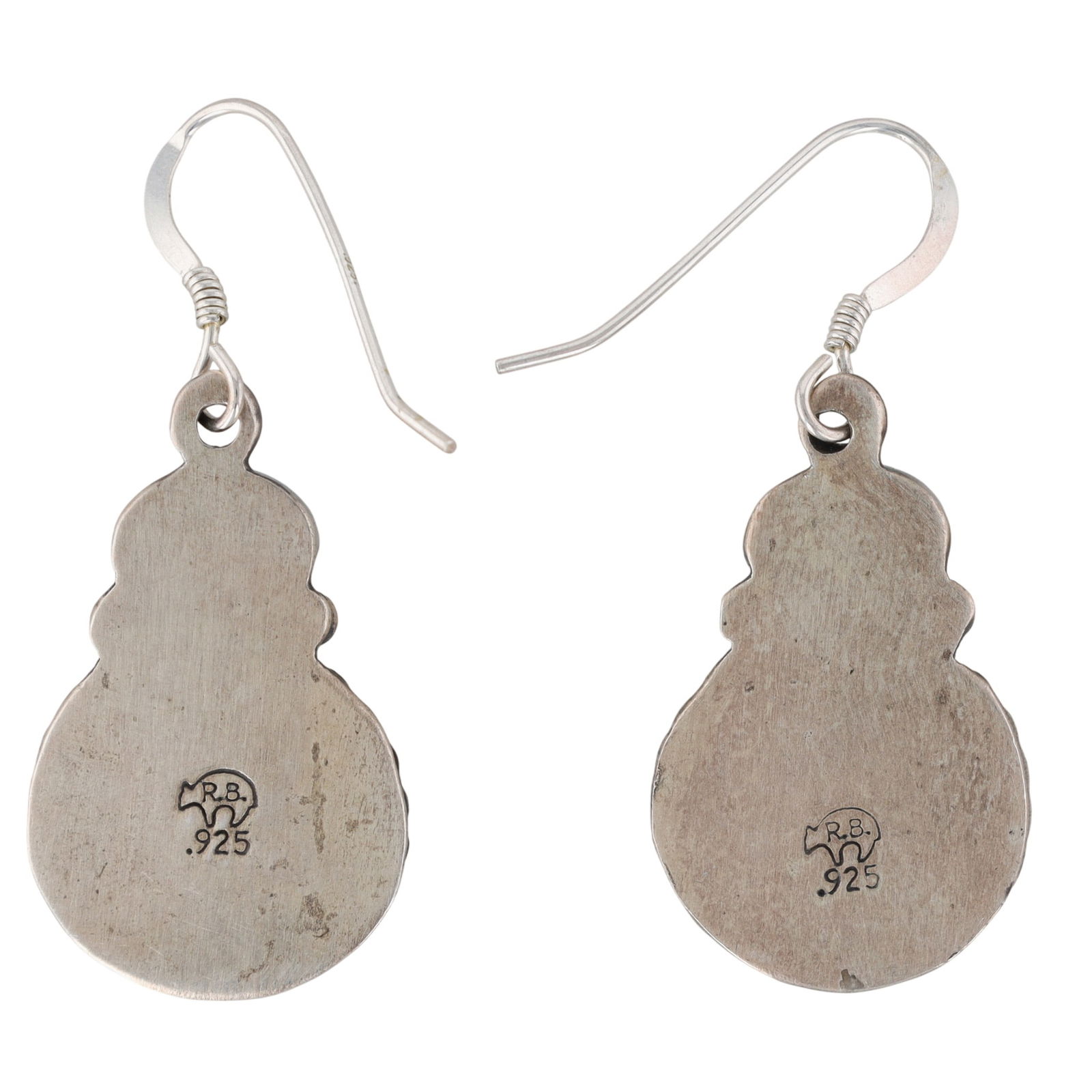 Running Bear Turquoise Dangle Earrings - 2