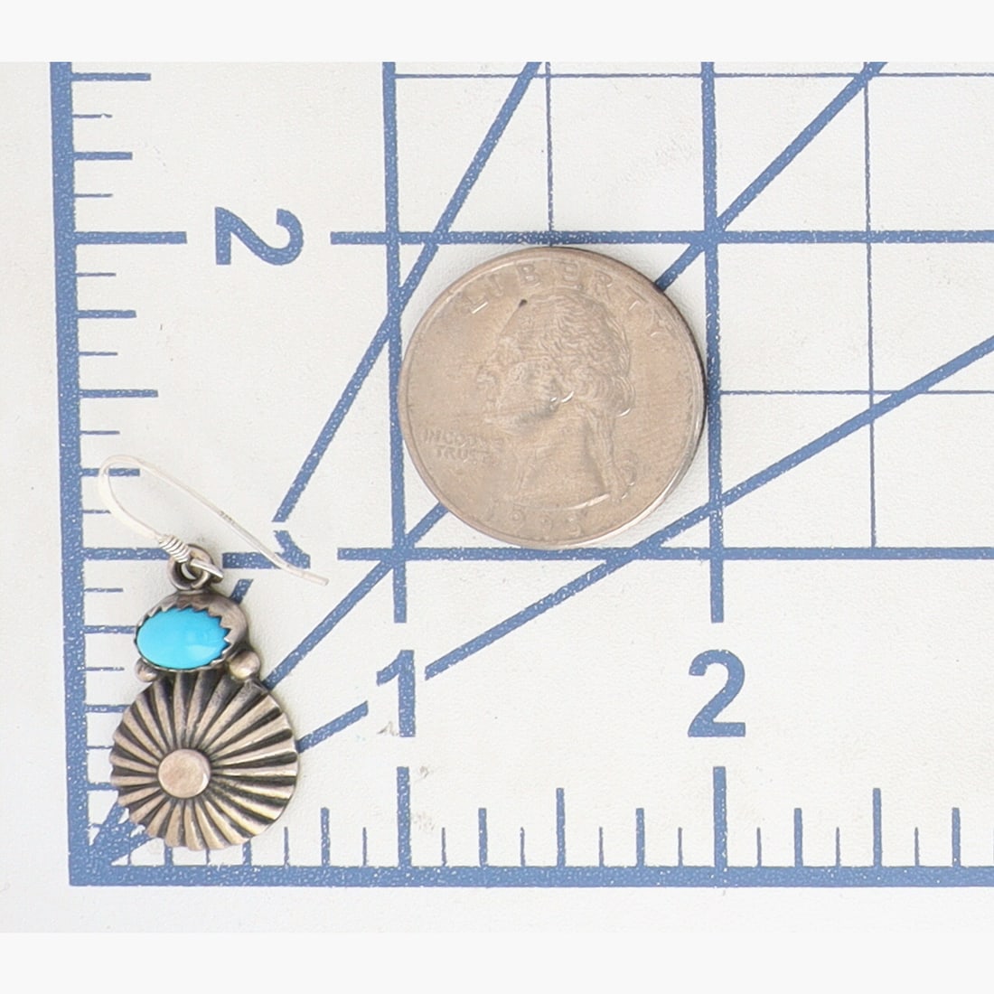 Running Bear Turquoise Dangle Earrings - 4