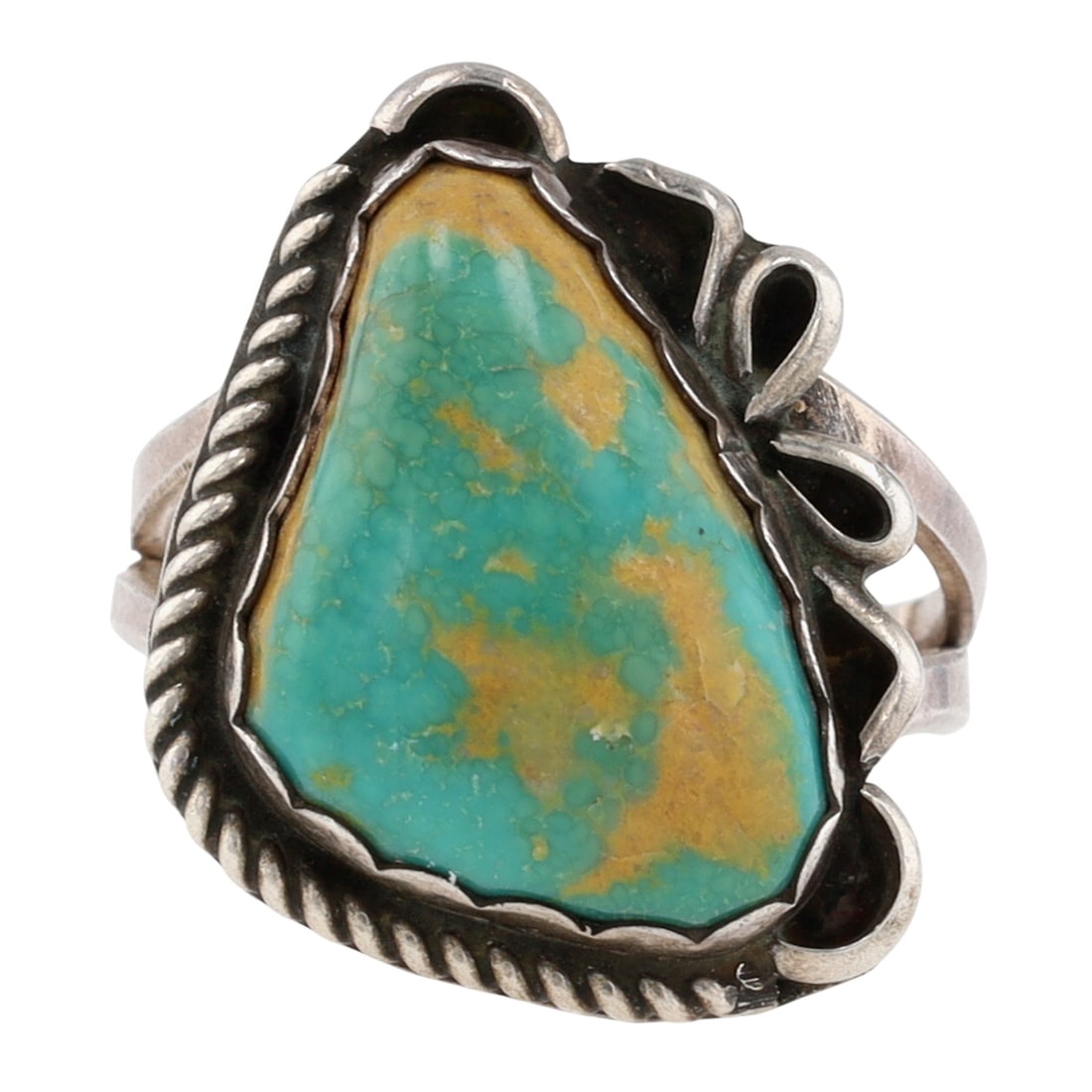 Navajo Royston Turquoise Ring Sz 8.5: Navajo Sterling Royston Turquoise Ring Sz 8.5 - 6.2g