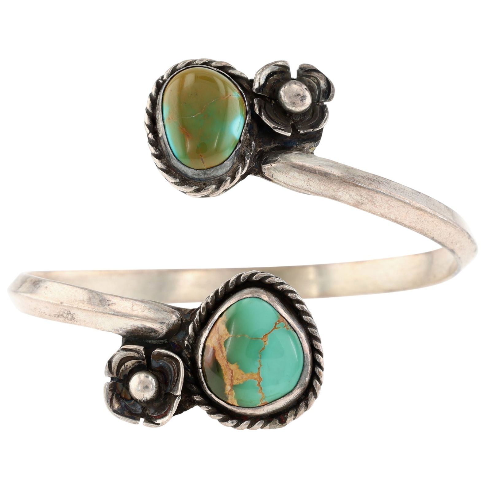 Navajo Turquoise Bypass Cuff Bracelet (1 of 6)