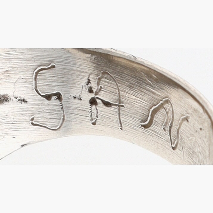 Signed Zuni Multistone Inlay Ring Sz 9 - 6