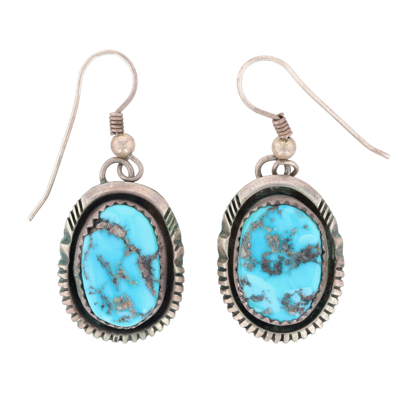 William T. Johnson Navajo Turquoise Earrings (1 of 4)