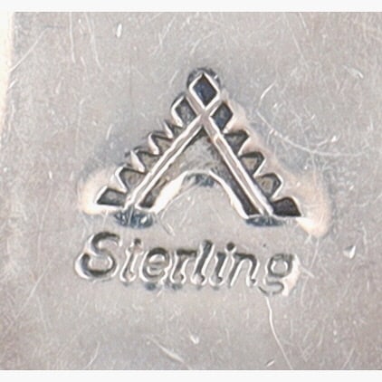 Signed Navajo Turquoise Dangle Earrings - 3