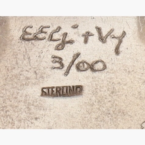 Signed Navajo Multicolor Beaded Cuff Bracelet - 5