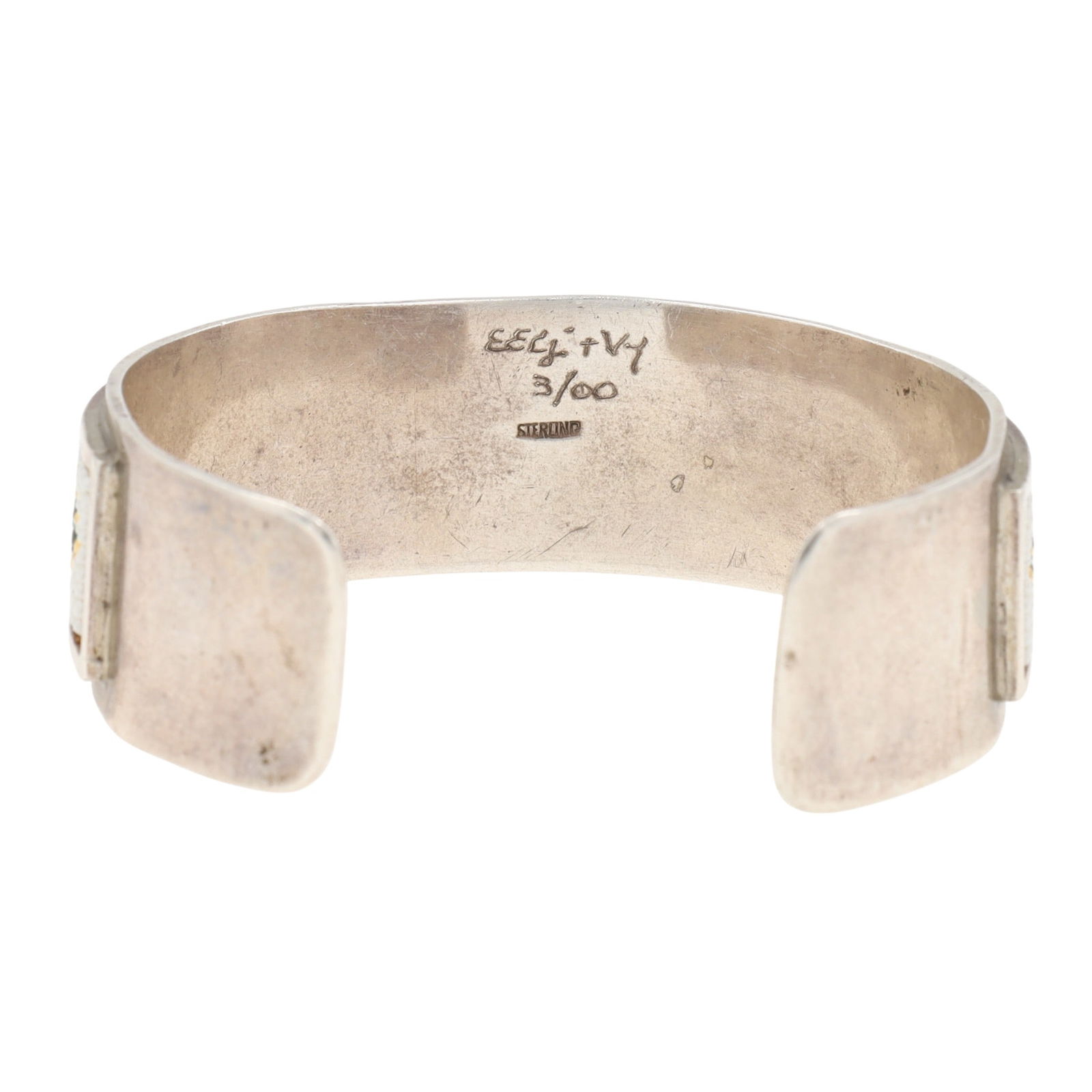 Signed Navajo Multicolor Beaded Cuff Bracelet - 6