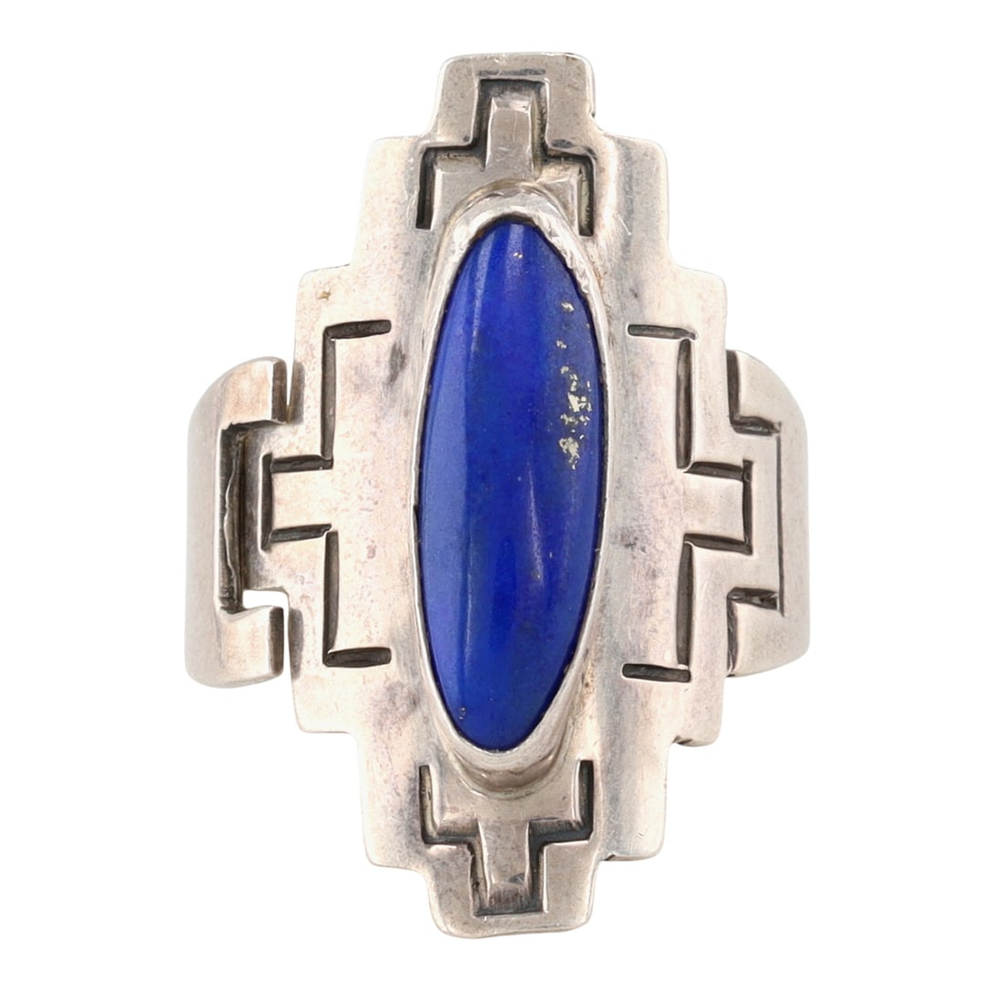 M. Willie for Joe Delgarito Navajo Lapis Lazuli Adjustable Ring: M. Willie for Joe Delgarito Shop Navajo Sterling Lapis Lazuli Adjustable Ring - 7.6g