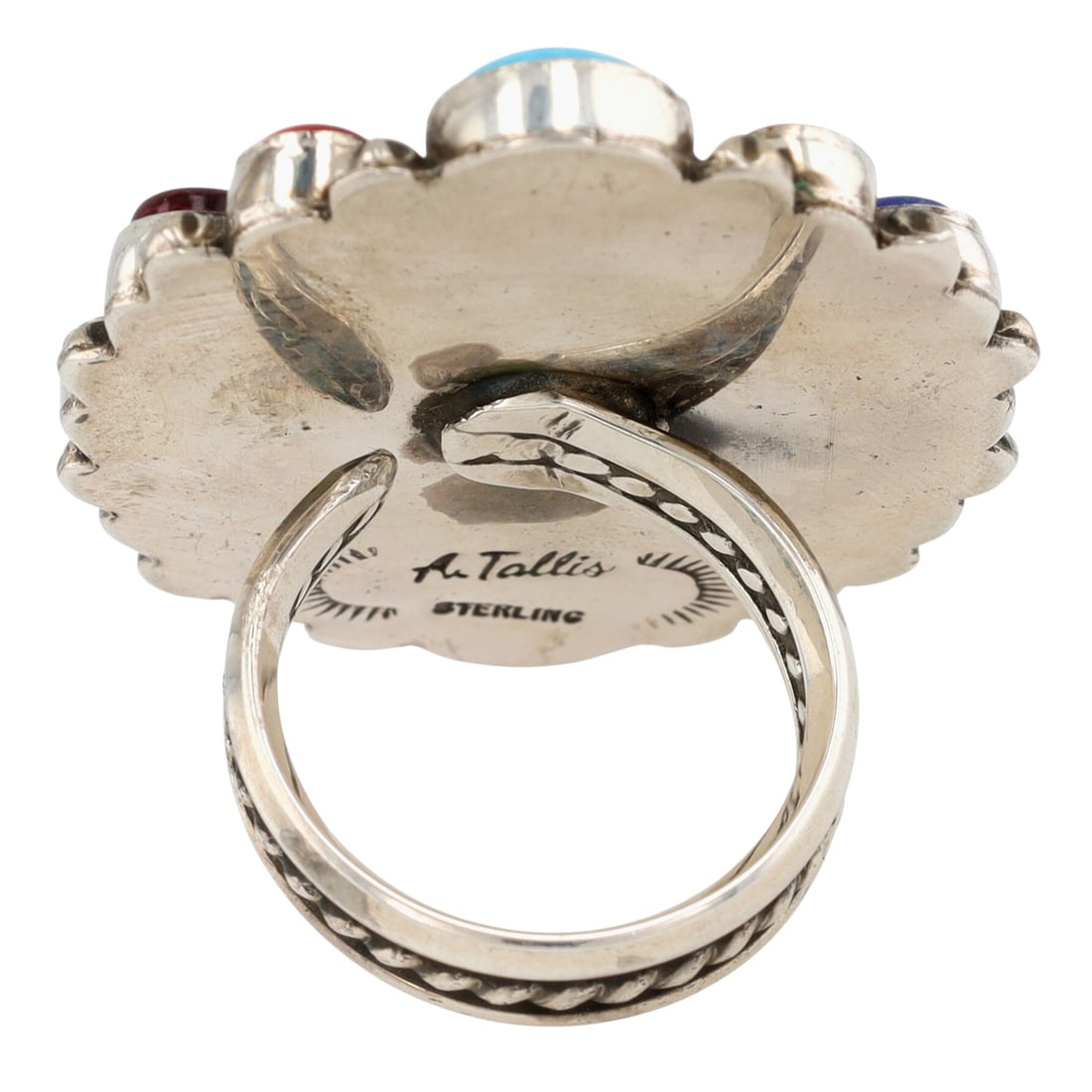 Aaron Tallis Navajo Multistone Cluster Adjustable Ring - 4