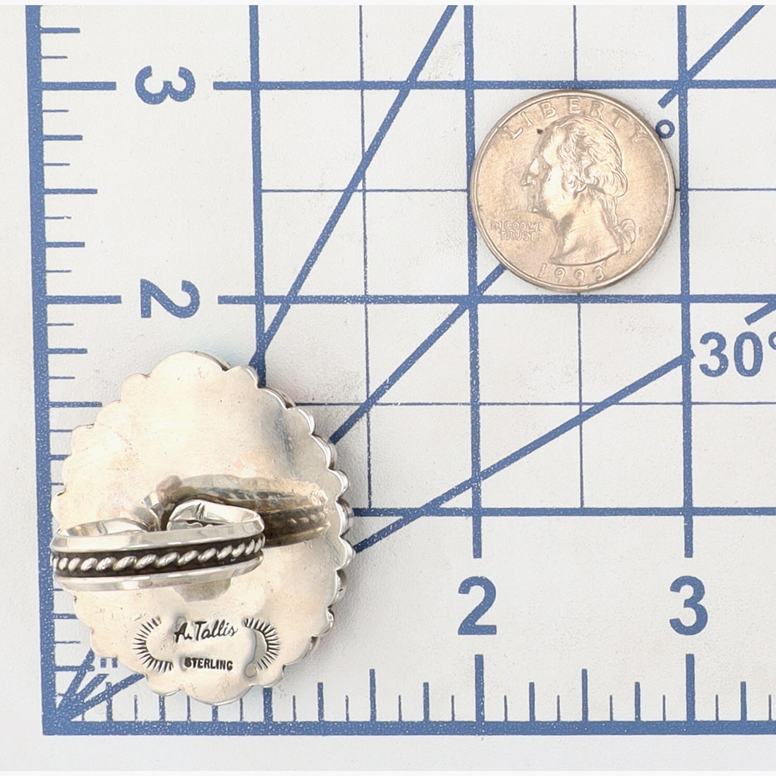 Aaron Tallis Navajo Multistone Cluster Adjustable Ring - 7