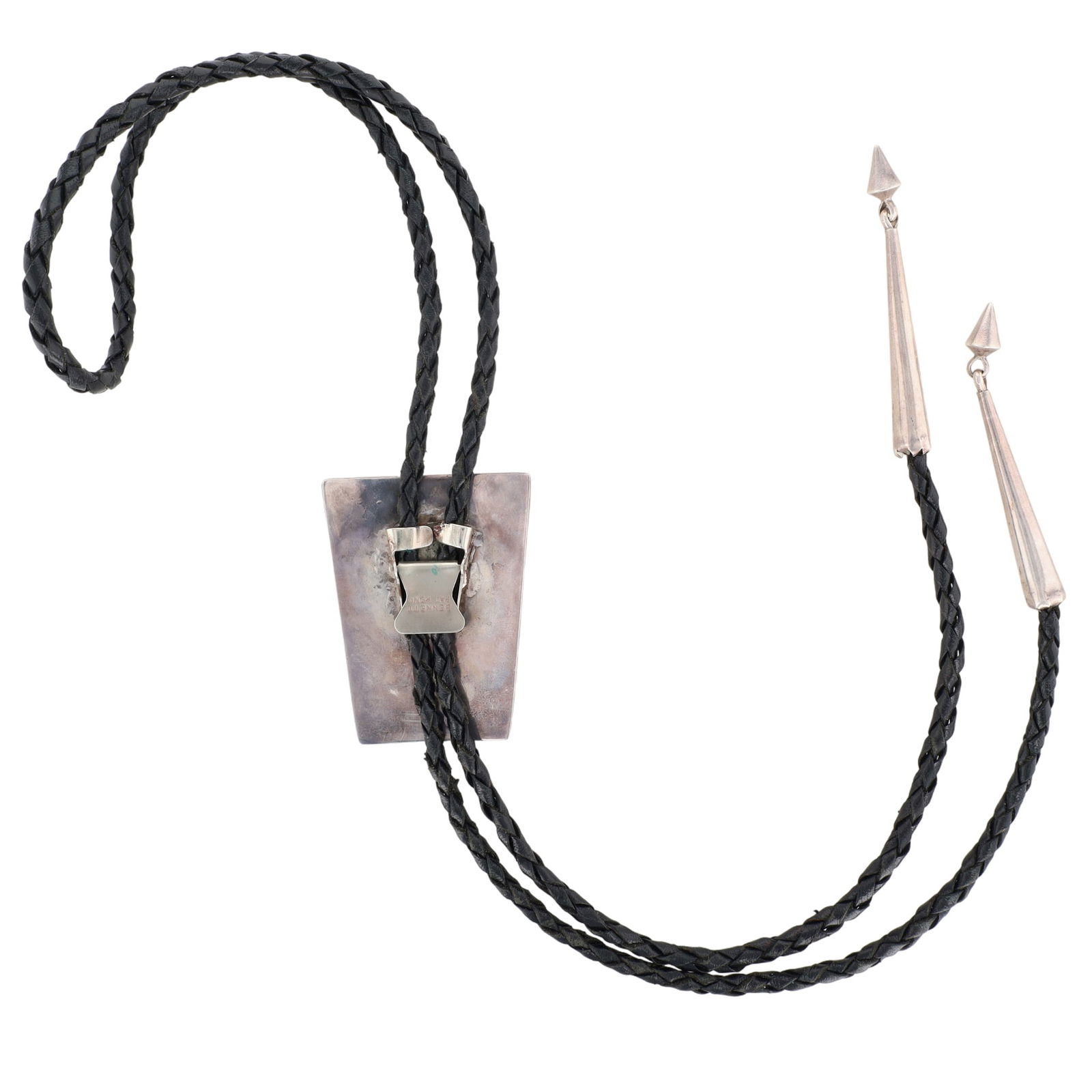 Nancy Haloo Laconsello Zuni Cardinal Inlay Bolo Tie - 4