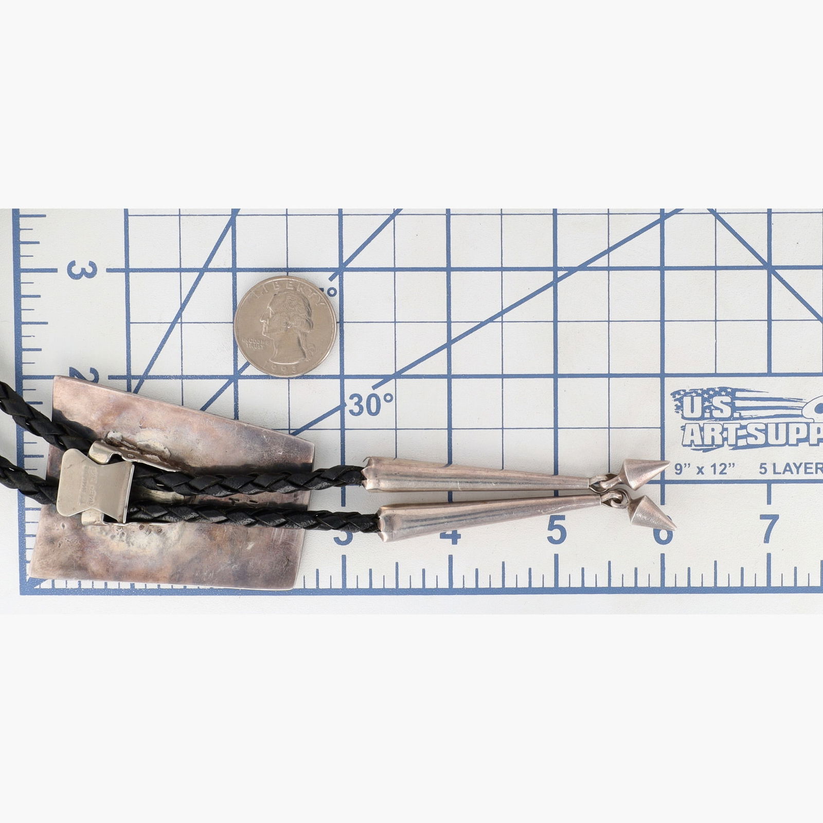 Nancy Haloo Laconsello Zuni Cardinal Inlay Bolo Tie - 6