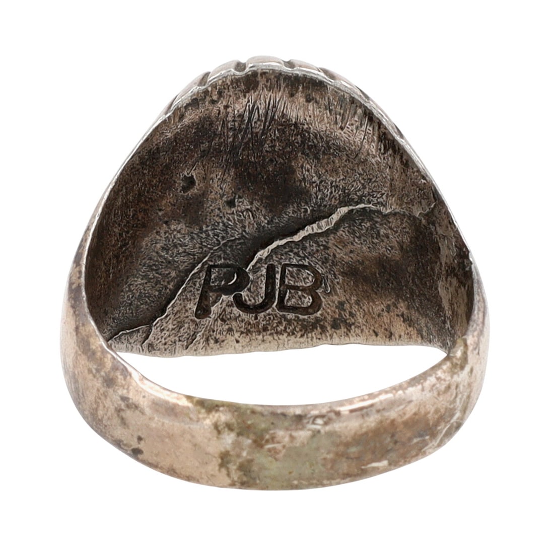 Paul J. Begay Navajo Rare Lander Blue Spiderweb Turquoise Ring Sz 13 - 7