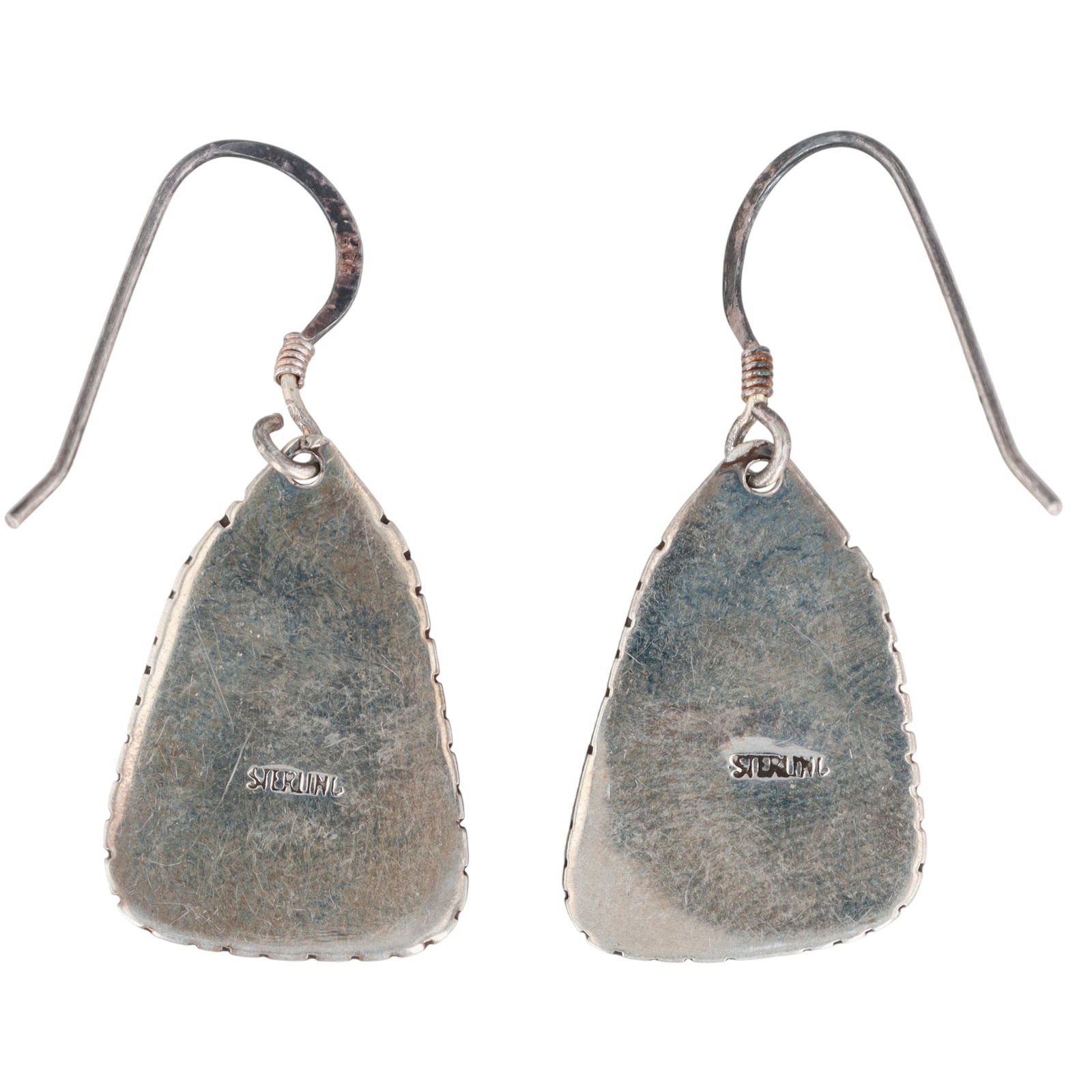 Navajo Multistone Inlay Dangle Earrings - 2