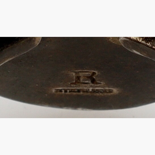 Signed Vintage Navajo Turquoise Oversized Ring Sz 10 - 5