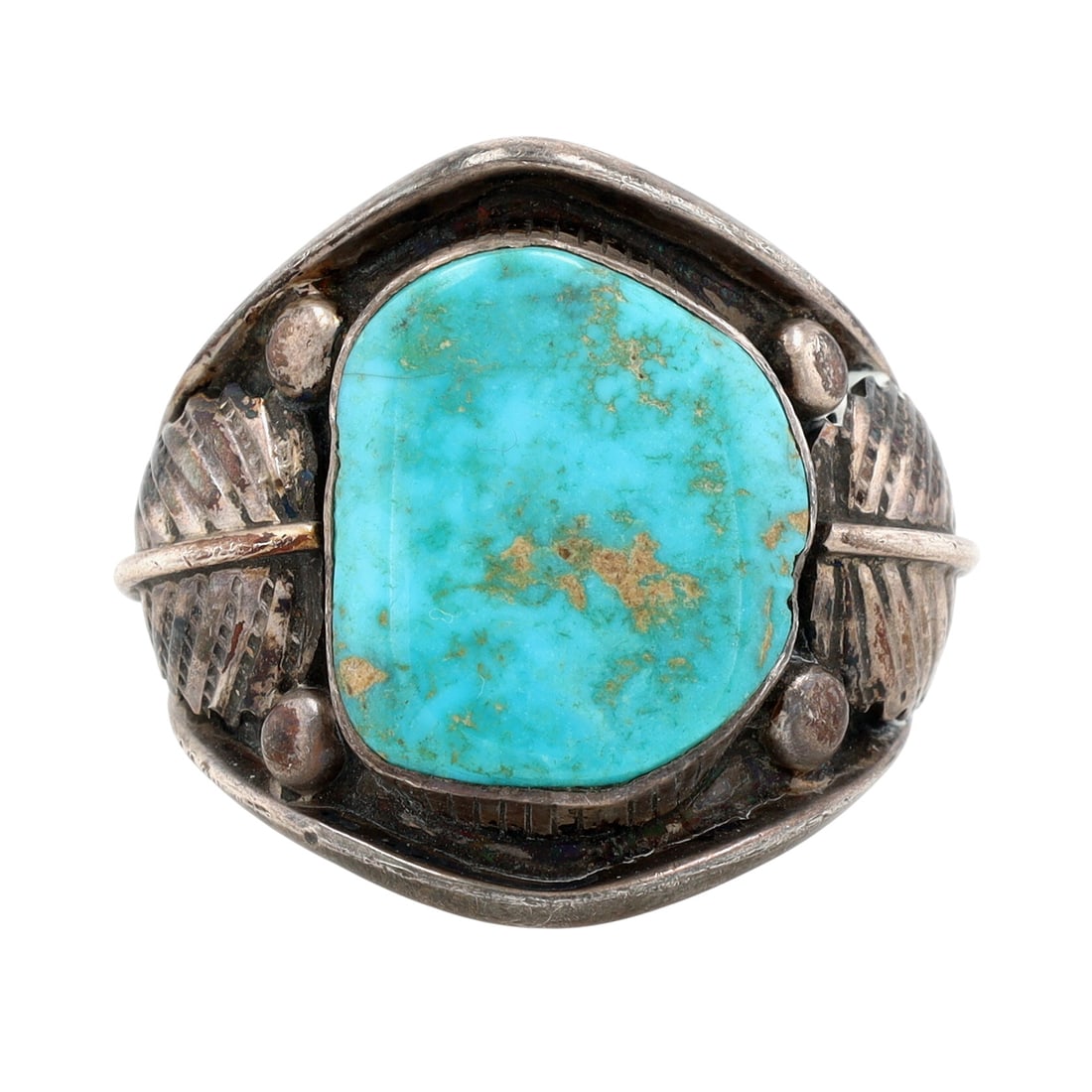 Vintage Navajo Turquoise Men's Ring Sz 12 (1 of 7)